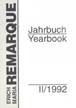 gebrauchtes Buch � Verschiedene � Erich Maria Remarque Jahrbuch / Yearbook, II/1992